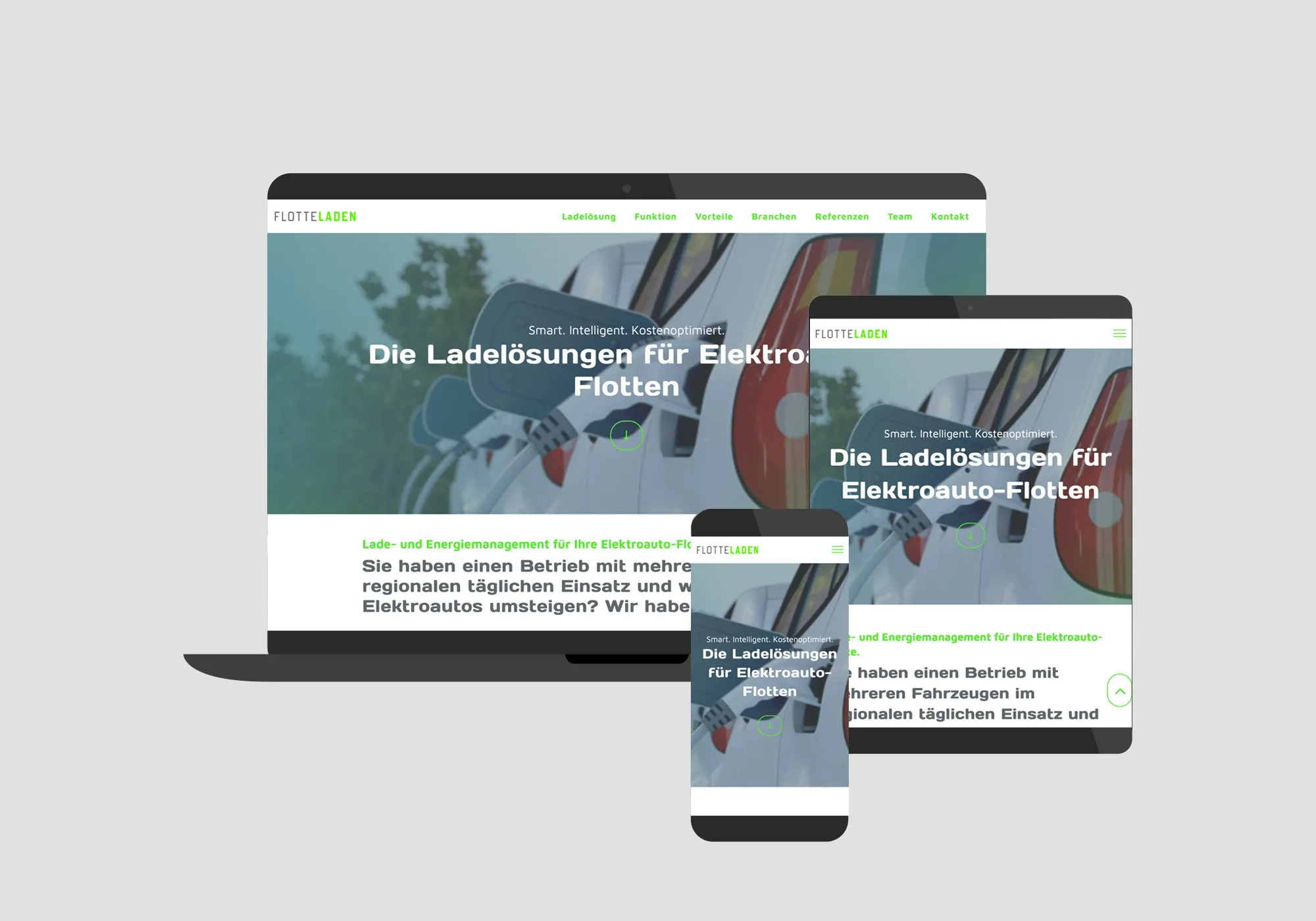 Mock-Up Laptop mit der Homepage von M²